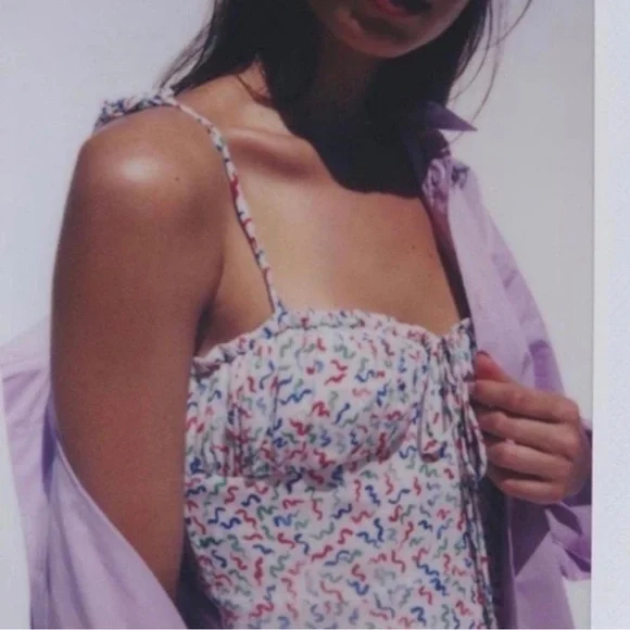 Realisation Par THE ANA Camisole in White Squiggle, size XS - Picture 4 of 15